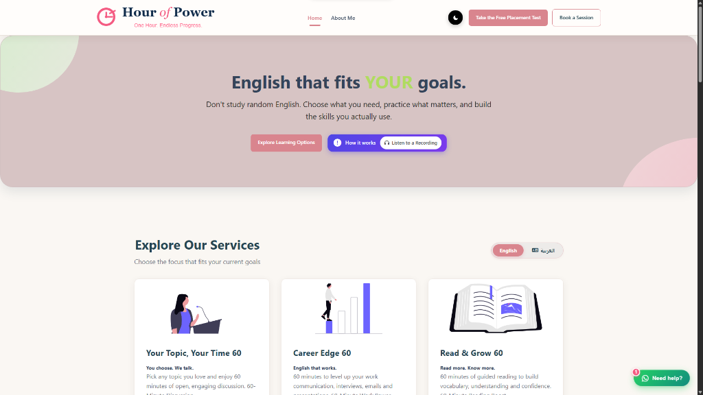 Hour of Power Website Preview